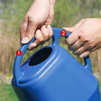 1 Gallon Watering Can Indoor Plants, 2026 Long Spout Large Capacity Modern Plastic Watering Can with Ergonomic Handle,Outdoor Watering Can for Flower Plants House Bonsai Garden Patio Office - color: Gray