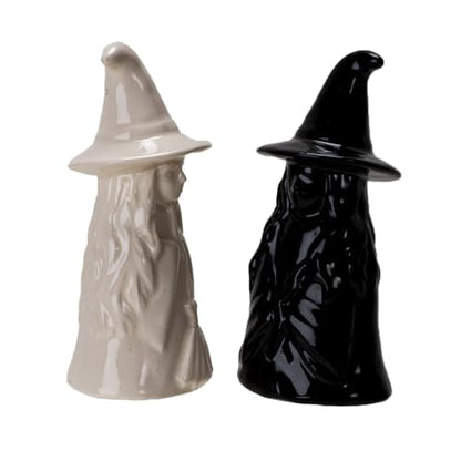 Pacific Giftware Mystical White and Black Witch Salt and Pepper Shakers