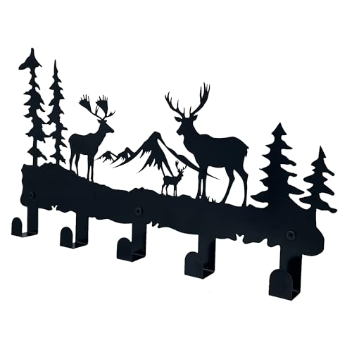 Metal Deer Hooks - Moose Design Wall Art Decor and Key Hanger, Clothes, Hat, and Backpack Rack, Home Decor for Entryway, Hallway, Office, Kitchen, and Living Room - color: Deer