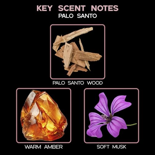 Palo Santo Diffuser Oil - Luxury Essential Oils for Diffuser Refill & Air Freshener Room Spray - Long-Lasting & Natural Home Fragrance, Scented Oil for Diffusers, USA Made, 4oz