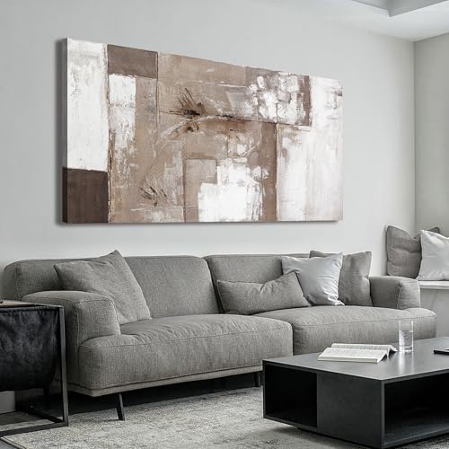 YISXINOAG Abstract Wall Art Ready To Hang Canvas Art Wall Decor Modern Fantasy Paintings Brown Grey And White Wall Art Prints Canvas Painting For Bathroom Wall Decor Bedroom Office Decoration 20"X40" - color: grey brown, size: 40"L x 20"W