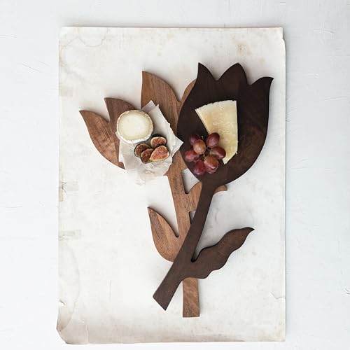 Creative Co-Op Bloom Mango Wood Serving Board, Natural