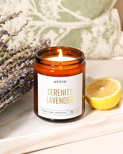 AOOVOO Candle Set - 4PC Scented Candles, 28 oz Soy Candles, Soy Candle for Home Scented, Lavender/Sandalwood/Jasmine/Sage - style: Lavender/Sandalwood/Jasmine/Sage