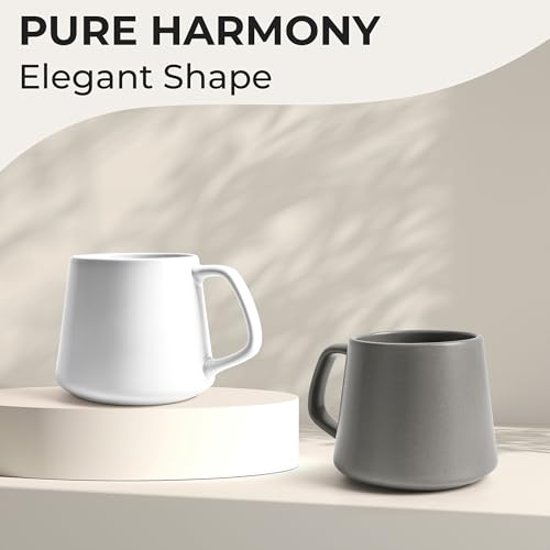 MIAMIO - Coffee Mugs Set of 4, Ceramic (14oz) - Luxe (Classic Pastel) | Large Ceramic Coffee Mugs for Cappuccino, Tea and Espresso, Tea / Coffee Mug 4-Piece Set, Cup Set - dishwasher safe - color: Classic Pastel