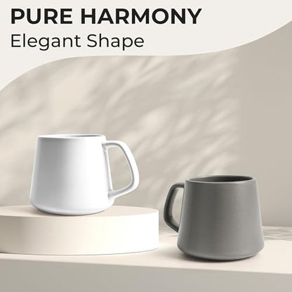 MIAMIO - Coffee Mugs Set of 4, Ceramic (14oz) - Luxe (Classic Pastel) | Large Ceramic Coffee Mugs for Cappuccino, Tea and Espresso, Tea / Coffee Mug 4-Piece Set, Cup Set - dishwasher safe - color: Classic Pastel