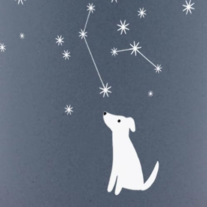 Fringe Studio Celestial Dog Stoneware Mug, 12 fl oz, Navy, 429017 - color: Celestial Dog