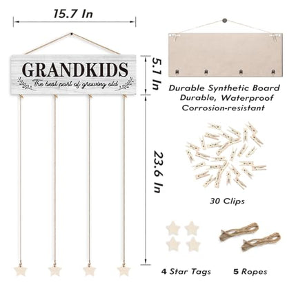 Gifts for Grandparents, Grandkids Picture Frames Gifts for Grandma Nana Grandmother from Granddaughter Grandson, Grandkids The Best Part of Growing Old Photo Collage Frame for Wall - color: Grandkids The Best Part of Growing Old