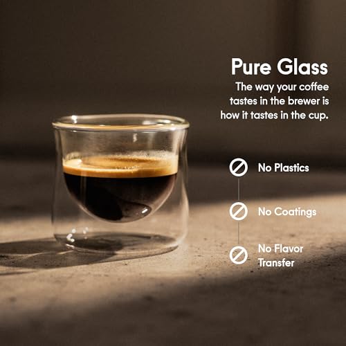 FLUR Espresso Glasses (Set of 2) Perfect for Espresso, Macchiatos & Small Espresso Drinks – Double-Walled Borosilicate Glass – Handmade, Lightweight & Durable – 3oz (Teal) - color: Teal