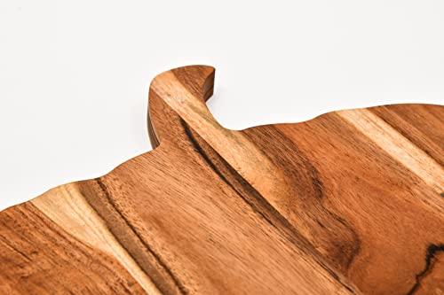 Sophia Art 100% Acacia Wooden Chopping Board, Butcher Block for Vegetables, Cafe and Restaurant, Serving Board,Charcuterie Board Cutting Board, Brown (Pumpkin Board, 12"L x 13"W) - color: Pumpkin Board, 12"L x 13"W