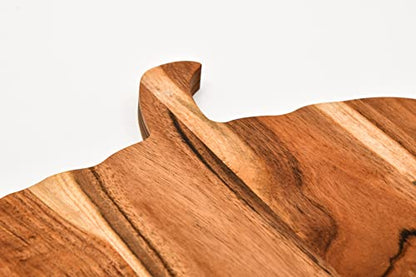 Sophia Art 100% Acacia Wooden Chopping Board, Butcher Block for Vegetables, Cafe and Restaurant, Serving Board,Charcuterie Board Cutting Board, Brown (Pumpkin Board, 12"L x 13"W) - color: Pumpkin Board, 12"L x 13"W