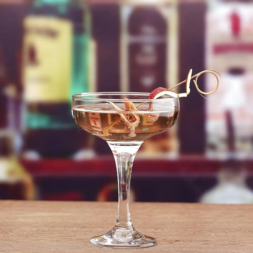 Martini Glasses, Champagne Cocktail Glasses, Elegant Coupe Cocktail Glasses, Long Stem Glassware (6 Pcs) - style: 6 Pcs