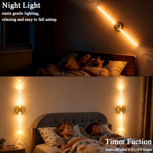Rechargeable Wall Lights Battery Operated Sconce 2Pack(Gold Bubble Crystal) | 10000mAh Wireless Wall Lights With Touch & Remote, 4CCT, 360° Rotatable Wall Lamp for Bedroom Living Room Hallway 31.5in - color: Bubble Crystal Gold