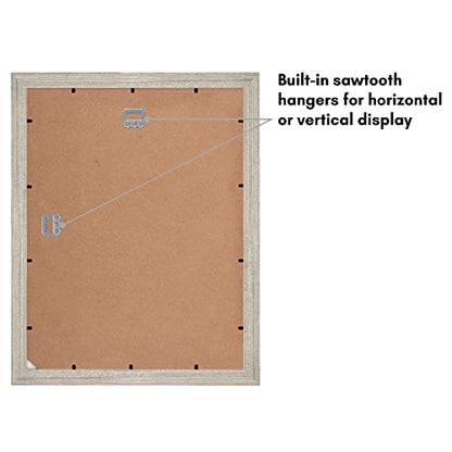 Americanflat 11x14 Picture Frame - Matted to 5x7 - Driftwood | Engineered Wood construction, Shatter-resistant glass, hangs vertical or horizontal, sawtooth hangers included - color: Driftwood
