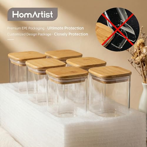 57 oz Square Glass Food Storage Containers with Airtight Bamboo Lids, 3Pack | Pantry Jars for Flour, Sugar, Pasta & Spices, 3mm Borosilicate Glass Canisters Keep Food Dry & Fresh, Easy to Fill & Clean - color: 57oz 3 Pack
