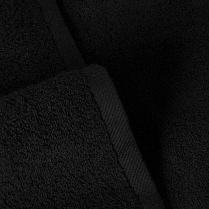 SALBAKOS 100% Turkish Cotton Bathroom Towel Set of 6-Piece, Black | 630 Gsm Thick Super Soft Highly Absorbent 2 Bath + 2 Hand + 2 Washcloth Towels Sets, Giftable, Hotel Quality, Made in Turkey - color: Black, size: 6 Piece Towel Set
