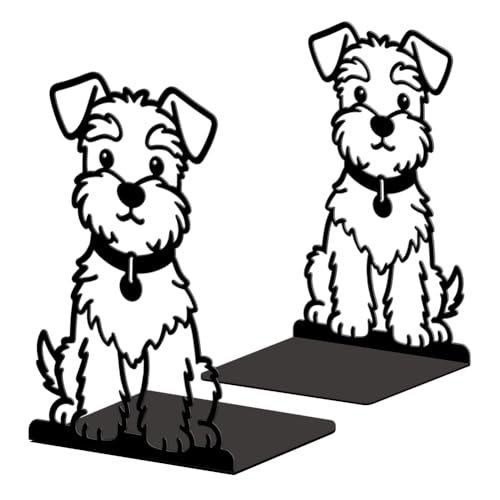 5.3"x4.3"x7.9" Metal Bookends, Heavy Duty Book Ends for Shelves | Cute Shanari Dog Theme Cast Iron Book Supports, 1 Pair Decor Stoppers for Desk, Library, Office & Home Shelves - style: Cute Shanari Dog