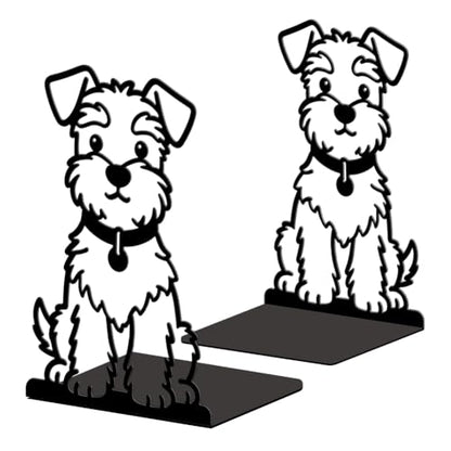5.3"x4.3"x7.9" Metal Bookends, Heavy Duty Book Ends for Shelves | Cute Shanari Dog Theme Cast Iron Book Supports, 1 Pair Decor Stoppers for Desk, Library, Office & Home Shelves - style: Cute Shanari Dog