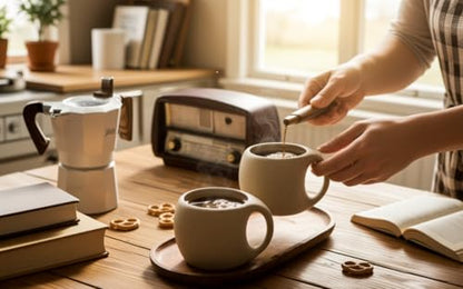 Ceramic Cappuccino Cups with Handle,Natural Beige,6 oz,Set of 4 | Unique Ceramic Coffee Mugs,Clay Espresso Cups For Double Shots,Small Coffee Cups For Latte,Cafe,Mocha - color: Natural Beige，6 OZ