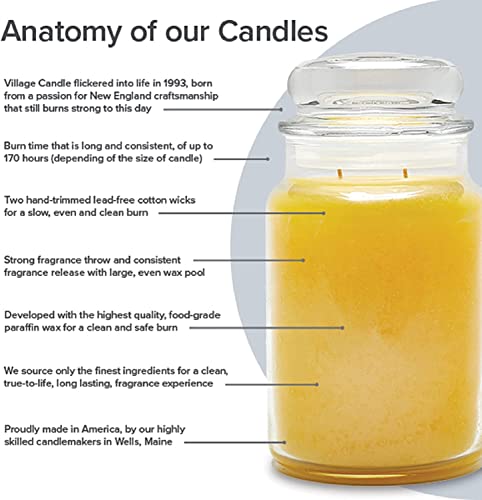 Village Candle Eucalyptus Mint Large Glass Apothecary Jar Scented Candle, Gift for Mom & Dad, 21.25 oz., Green - size: 21.25 oz.