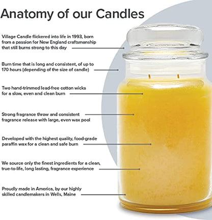 Village Candle Eucalyptus Mint Large Glass Apothecary Jar Scented Candle, Gift for Mom & Dad, 21.25 oz., Green - size: 21.25 oz.