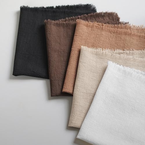 Handmade Cloth Napkins 100% Cotton Napkins with Fringe，Delicate Handmade Cloth Napkins for Dinners, Parties, Weddings and More，18 x 18 Inch Set of 4 - Beige - color: Beige