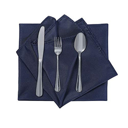 Bailarina Cloth Napkins Set of 80,17x17 inches Dinner Napkins Cloth Washable,Polyester Square Table Cloth Napkin Bulk with Hemmed Edges Ideal for Banquets, Parties and Weddings-Navy Blue - color: Navy Blue