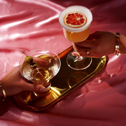 Viski Raye Sour Glasses, Whiskey Sour Glasses, Stemmed Cocktail Glasses, Crystal Cocktail Glassware 7.5oz Set of 2 - style: Whiskey Sour Glasses