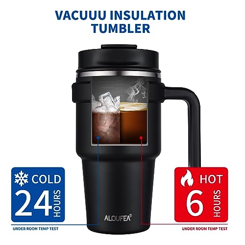 20 oz Insulated Travel Coffee Mug Tumbler with Handle and Straw | Leakproof Stainless Steel Coffee Cup with Lid, Double Wall Vacuum Ice Thermal Cup, Sage - color: .Sage, size: 20 Ounces