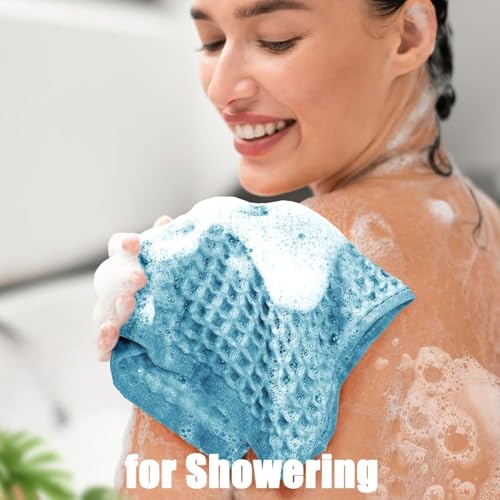 Cleanbear Lake Blue Waffle Washcloths 12 Pack, 13 x 13 Inches | Lightweight and Quick-Dry Face Towels, Soft and Absorbent, Ideal for Bathroom, Kitchen, Gym - color: Seafoam-green
