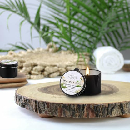 24 Pcs Natural Soy Massage Oil Candles, 1oz Low-Temp Moisturizing Body Wax | Multiple fragrance options available, suitable for skincare and aromatherapy, spa relaxation gift set - color: 24 PACK-massage candle