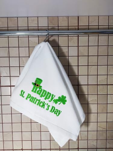 Generic Happy St. Patrick's Day 3-Pack100% Cotton Highly Absorbent Hand Towels.Quick-Drying Hand Towels. Embroidered Premium Luxury Towels.Terry Velour Fingertip Hand Towels,Kitchen &Bath Towels - color: St. Patrick's Day 2