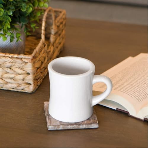Serami Diner Coffee Mugs – Set of 6 Classic 11oz Ceramic Cups – Thick, Heavy Stoneware – Crisp White Color – Dishwasher & Microwave Safe - size: 6 Count (Pack of 1)