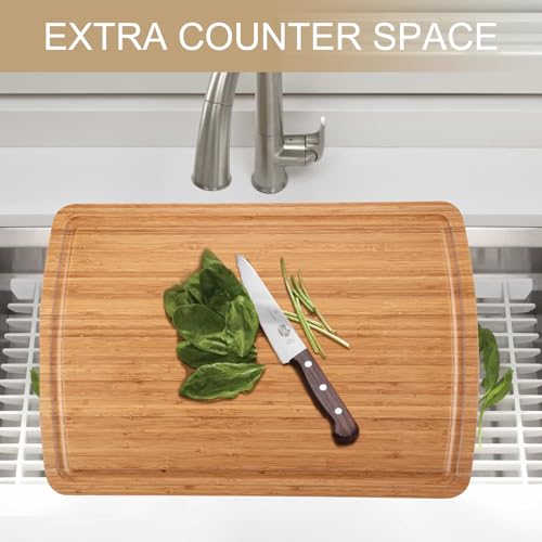 GAOMON 30 x 20 In Extra Large Bamboo Wood Cutting for Kitchen, Large Chopping Board, Stove Top Cover, Protector Board, Butcher Block, Charcuterie Board, Over the Sink Cutting Boards - size: 30"L x 20"W