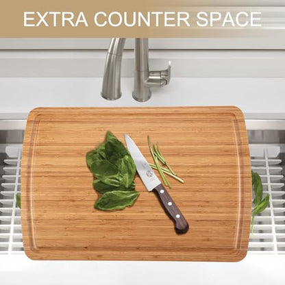 GAOMON 30 x 20 In Extra Large Bamboo Wood Cutting for Kitchen, Large Chopping Board, Stove Top Cover, Protector Board, Butcher Block, Charcuterie Board, Over the Sink Cutting Boards - size: 30"L x 20"W