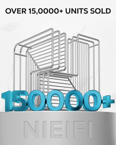 Nieifi Corner Shower Shelves, Adhesive Shower Caddy, Bathroom Organization | Stainless steel, 2 pack, wall mounted, bathroom shelves, shampoo and soap holder, bathtub storage, with hooks, silver