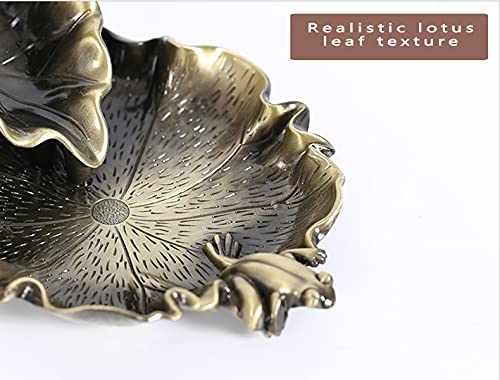 backflow Incense Burner ，Frog Incense Burner，Brass Backflow Incense Holder, Office Home Decor Aromatherapy Ornament, Yoga，Zen, Meditation, spa, Purification of The Mind（1 Package）