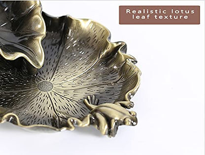 backflow Incense Burner ，Frog Incense Burner，Brass Backflow Incense Holder, Office Home Decor Aromatherapy Ornament, Yoga，Zen, Meditation, spa, Purification of The Mind（1 Package）