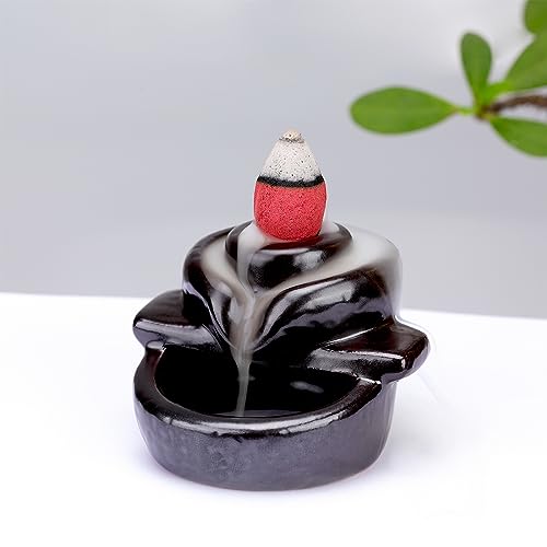 Mini Backflow Incense Holder Waterfall Incense Burner, Incense Cone Holder, Aromatherapy Ornament Home Decor for Meditation Yoga Office - color: Mini Incense Burner 1