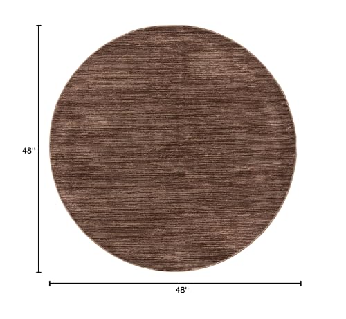 SAFAVIEH Vision Collection Area Rug - 4' Round, Brown, Modern Ombre Design, Non-Shedding & Easy to Clean, Ideal for Living Room, Bedroom, Dining Space (VSN606E) - color: Brown, size: 4' (Round)