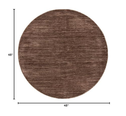 SAFAVIEH Vision Collection Area Rug - 4' Round, Brown, Modern Ombre Design, Non-Shedding & Easy to Clean, Ideal for Living Room, Bedroom, Dining Space (VSN606E) - color: Brown, size: 4' (Round)