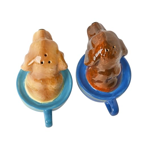 Salt Pepper Shakers Animals (Labrador Puppy in Mug) - color: Labrador Puppy in Mug