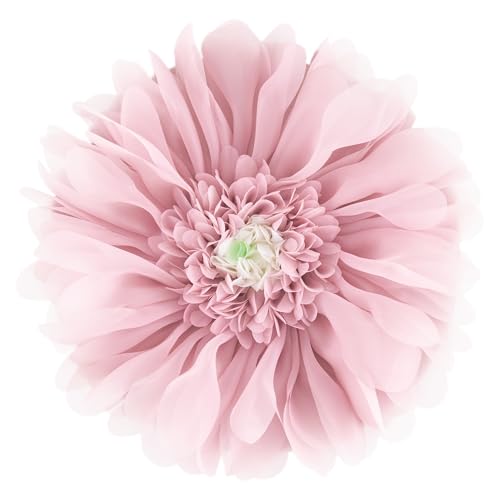 Handmade 3D Flower Round Throw Pillows Cute Decorative Daisy Accent Pillow Modern Farmhouse Elegant Cushion for Bed Couch Chair Car Bedroom Living Room Home Decor Gift 12 Inch Rose Gold - color: Rose Gold
