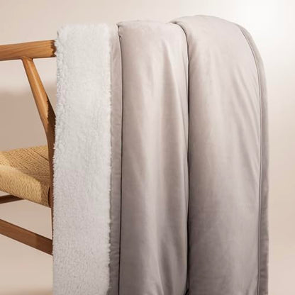UGG Bliss Fluffy Fleece Couch Throw Blanket, 50''x70'', Oyster Brown | Super Soft, Reversible, Giftable Blanket, Medium Weight, Couch or Bed, Luxury Giftable Blanket, Machine Washable - color: Brown