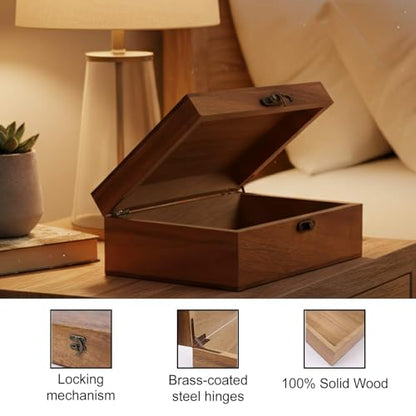 Personalized Pine/Walnut Keepsakes Baptism Gifts Wooden Box, 8 * 6 * 3 Walnut Wooden Boxes First Communion Gifts for Boys/Girls, Personalized Wood Storage Engraved Keepsake Box for Baptism - color: Baptism