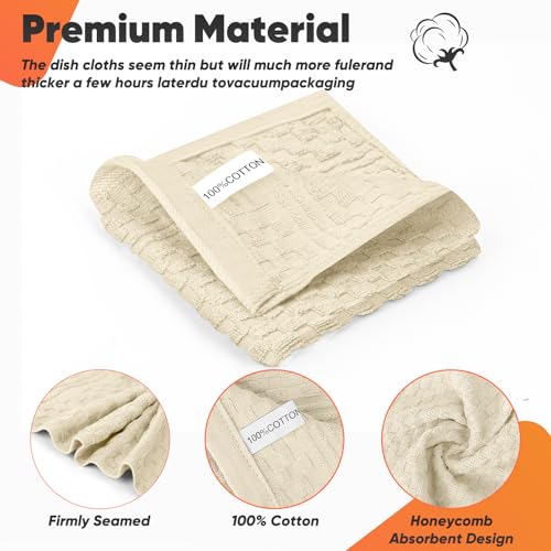 Oven Mitts Kitchen Towels and Dishcloths with Pot Holders Sets, Oven Gloves Hot Pads 500°F Heat Resistant with Silicone Grip, Include 2 Cooking Gloves/2 Potholders/4 Kitchen Towels/4 Dish Towels - color: Milkshake
