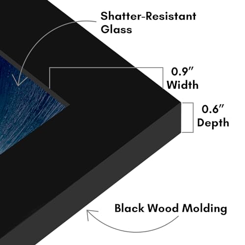 Americanflat 4x4 Picture Frame - Engineered Wood - Black | Shatter-resistant glass, wall or tabletop display with included easel, sawtooth hangers included - color: Black, size: 4x4