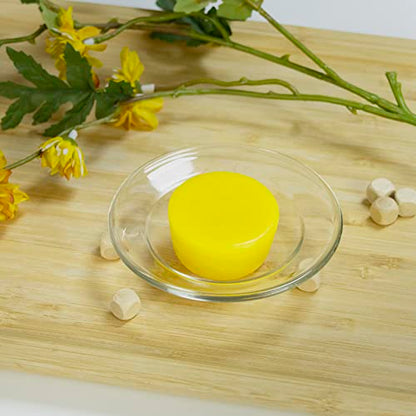 EQUSUPRO 4" Replacement Glass Round Dish Bowl for Oil Wax Melt Warmers Burners (Clear Glass)
