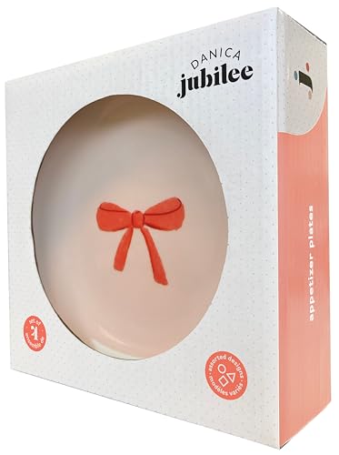 Jubilee Bowtique Porcelain Appetizer Plates, Set of 4 - color: Bowtique