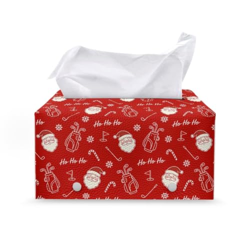 Christmas Candy Tissue Box Cover Rectangle Leather Tissue Cover Waterproof Tissue Cover Holder Decorative Organizer with Fashion Prints for Bathroom Vanity Countertop - color: Christmas Candy 05