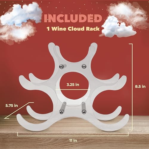 Acrylic Wine Rack | Portable Countertop Designer Bottle Holder | Small Stand for Storage